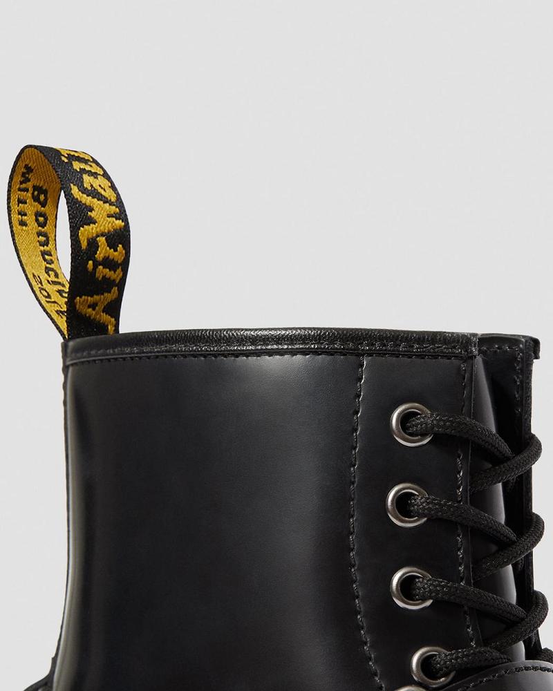 Black Women's Dr Martens 1460 Harness Leather Lace Up Boots | CA 165RVD